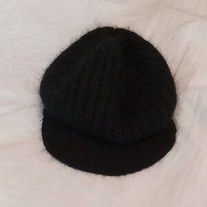 Something Special Black Angora Knit Cap